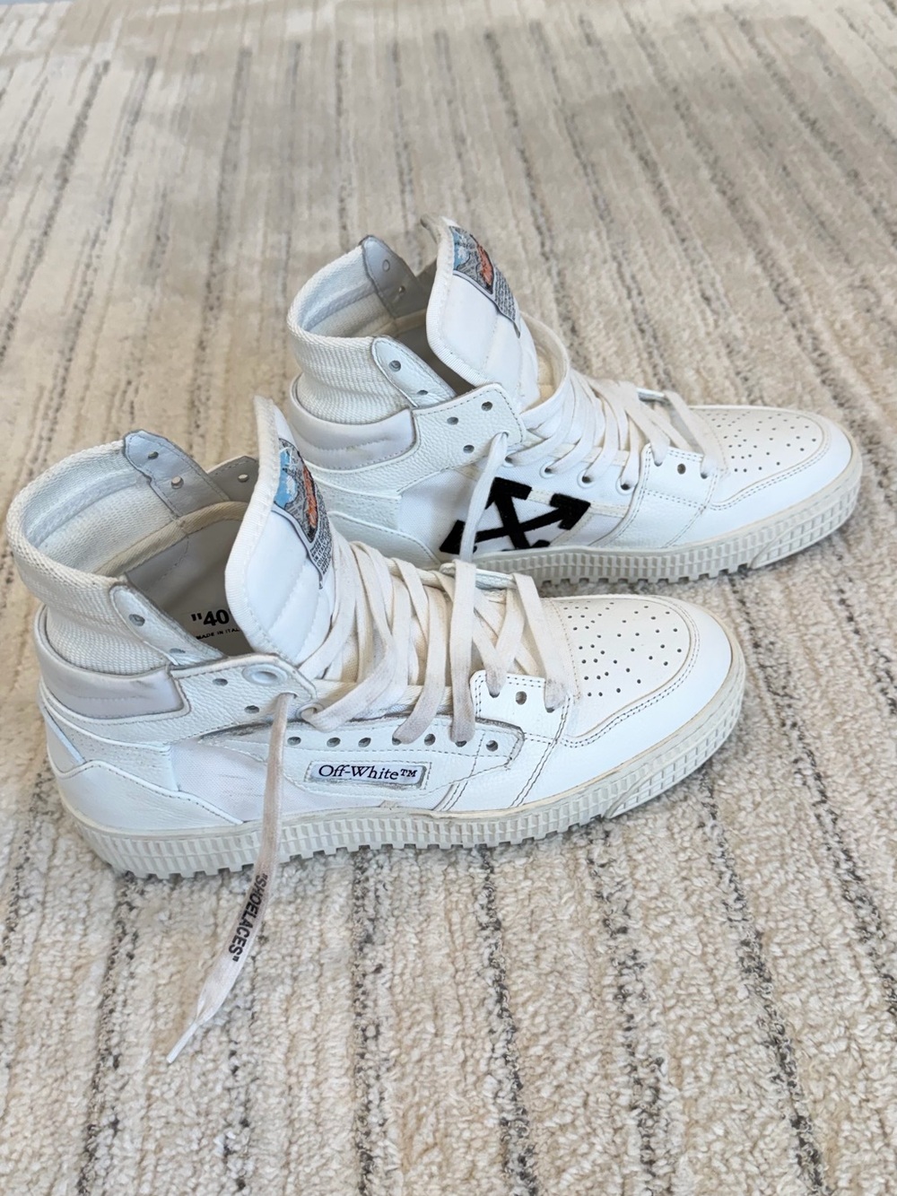 Off-White White High-Top Sneakers - Casual Athletic Style